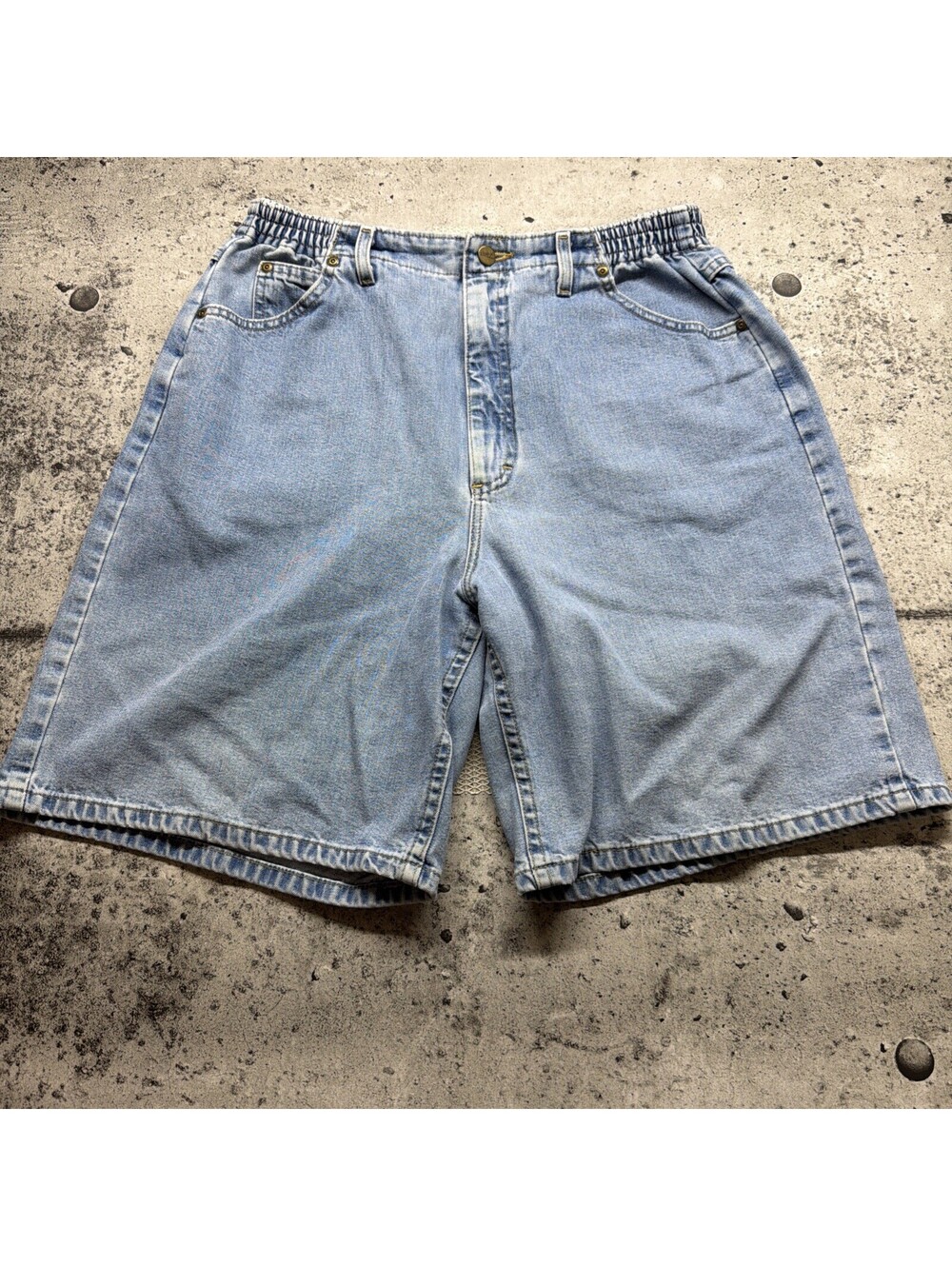 Vtg LL Bean Denim Shorts Women’s 14 Cotton Light Wash Mom Shorts